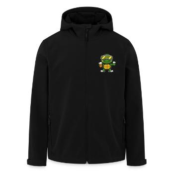 Schildkröte Apres Ski Bier - Recycelte Männer Softshell-Jacke von Stanley/Stella - Schwarz - Vorne - AI Model Male 185 light (185cm)