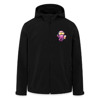Bière après-ski méduse - Veste softshell homme en polyester recyclé Stanley/Stella - noir - Devant - AI Model Male 185 light (185cm)