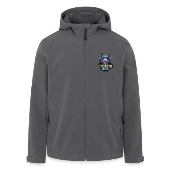 Croatia 2025 Affe - Recycelte Männer Softshell-Jacke von Stanley/Stella - Schwarz - Vorne - AI Model Male 185 light (185cm)