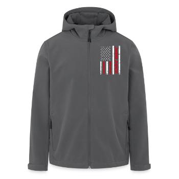 Swing Swing Music - Men’s Recycled Softshell Jacket by Stanley/Stella - anthracite - Front - AI Model Male 185 light (185cm)