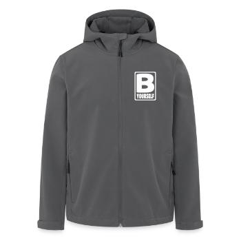 B YOURSELF - Men’s Recycled Softshell Jacket by Stanley/Stella - black - Front - AI Model Male 185 light (185cm)