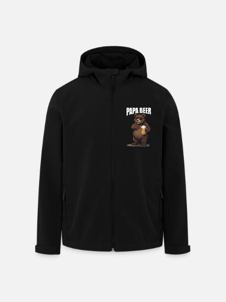 papa bier - Recycelte Männer Softshell-Jacke von Stanley/Stella - Schwarz