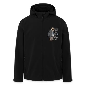 Irgendwas ist hier faul Oh das bin ja ich! - Recycelte Männer Softshell-Jacke von Stanley/Stella - Schwarz - Vorne - AI Model Male 185 light (185cm)