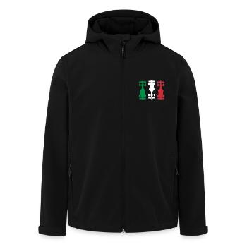 Formula Italia Formel Racing Italien - Recycelte Männer Softshell-Jacke von Stanley/Stella - Schwarz - Vorne - AI Model Male 185 light (185cm)
