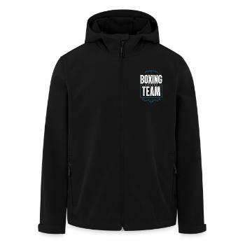 Boxing Crew - Men’s Recycled Softshell Jacket by Stanley/Stella - black - Front - AI Model Male 185 light (185cm)