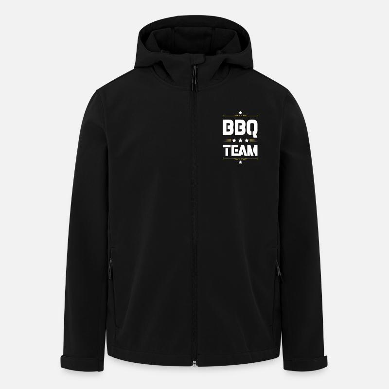 Bbq Team - Recycelte Männer Softshell-Jacke von Stanley/Stella - Schwarz