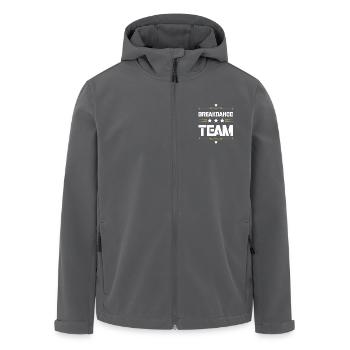 Breakdance Team - Men’s Recycled Softshell Jacket by Stanley/Stella - black - Front - AI Model Male 185 light (185cm)