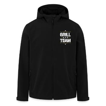 Grill Team - Men’s Recycled Softshell Jacket by Stanley/Stella - black - Front - AI Model Male 185 light (185cm)