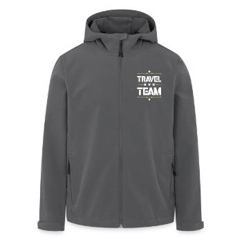 Travel Team - Recycelte Männer Softshell-Jacke von Stanley/Stella - Schwarz - Vorne - AI Model Male 185 light (185cm)