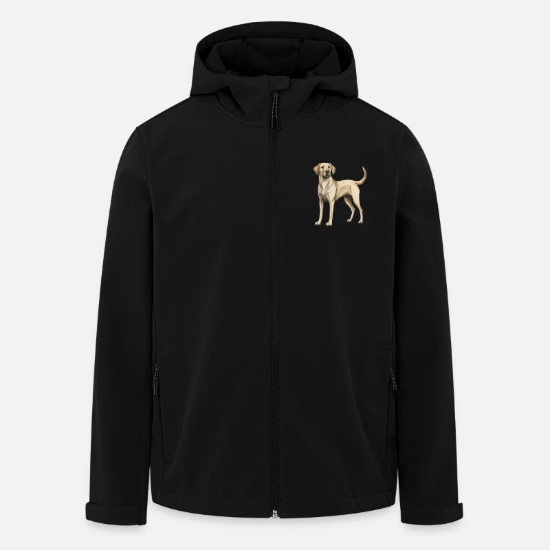 Chien Labrador - Veste softshell homme en polyester recyclé Stanley/Stella - noir