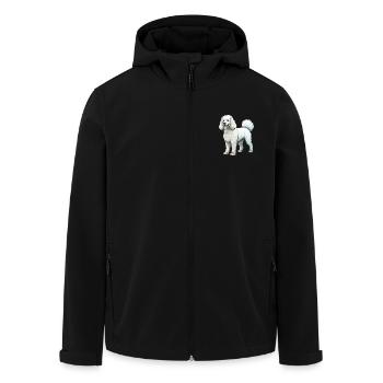 Pudel Hund - Recycelte Männer Softshell-Jacke von Stanley/Stella - Schwarz - Vorne - AI Model Male 185 light (185cm)