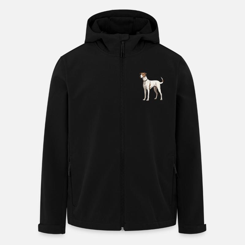 Chien lévrier - Veste softshell homme en polyester recyclé Stanley/Stella - noir