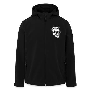 Punker Totenkopf - Recycelte Männer Softshell-Jacke von Stanley/Stella - Schwarz - Vorne - AI Model Male 185 light (185cm)