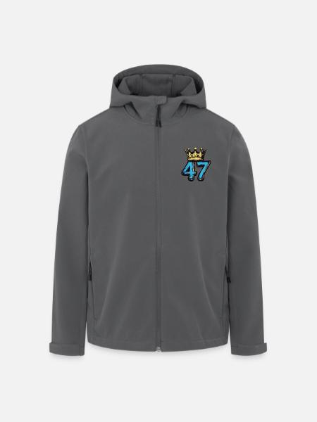 47 Corona de números - Chaqueta softshell hombre de poliéster reciclado de Stanley/Stella - negro