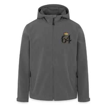 64 Nombre Couronne - Veste softshell homme en polyester recyclé Stanley/Stella - noir - Devant - AI Model Male 185 light (185cm)