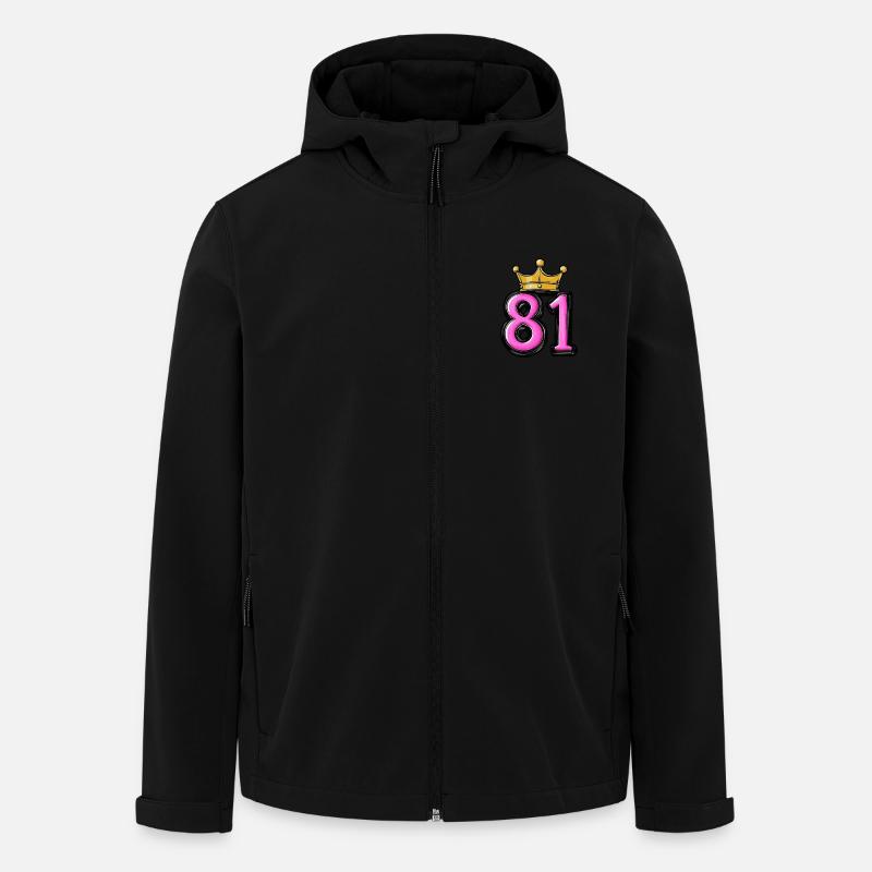 81 Zahl Krone - Recycelte Männer Softshell-Jacke von Stanley/Stella - Schwarz