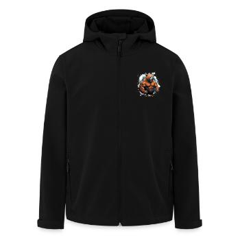 Combattant musculaire de l’ours grizzli - Veste softshell homme en polyester recyclé Stanley/Stella - noir - Devant - AI Model Male 185 light (185cm)