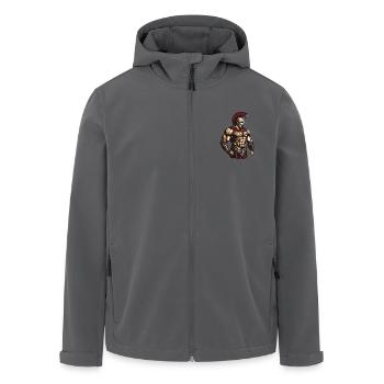 Spartaner - Recycelte Männer Softshell-Jacke von Stanley/Stella - Schwarz - Vorne - AI Model Male 185 light (185cm)