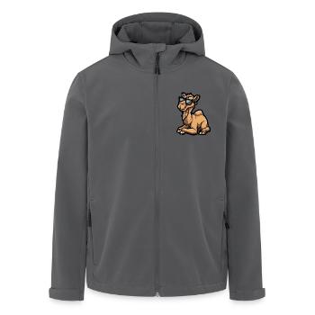 Kamel Cool Comic - Recycelte Männer Softshell-Jacke von Stanley/Stella - Schwarz - Vorne - AI Model Male 185 light (185cm)