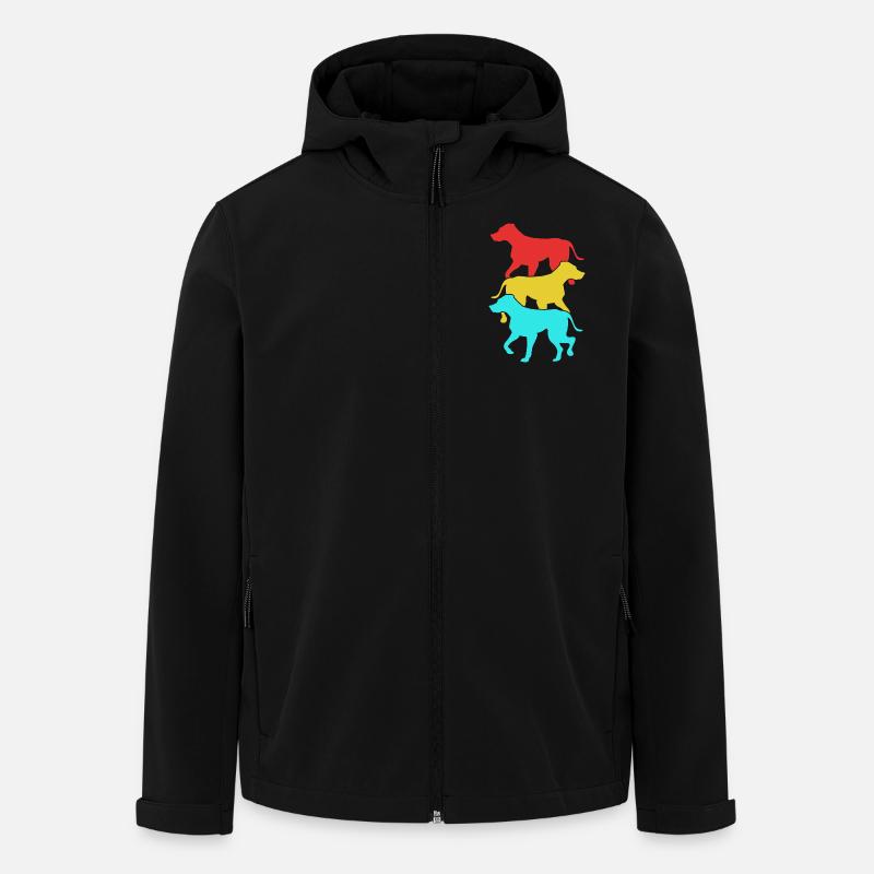 Rhodesian Ridgeback - Recycelte Männer Softshell-Jacke von Stanley/Stella - Schwarz