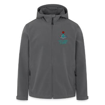 Gaming Pixel Art Retro Arcade - Men’s Recycled Softshell Jacket by Stanley/Stella - black - Front - AI Model Male 185 light (185cm)
