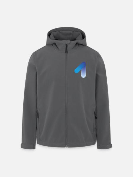 Abstract 1, modern & digital - Men’s Recycled Softshell Jacket by Stanley/Stella - black