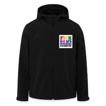 fick die afd und fick dich dass du sie gewählt has - Recycelte Männer Softshell-Jacke von Stanley/Stella - Schwarz - Vorne - AI Model Male 185 light (185cm)
