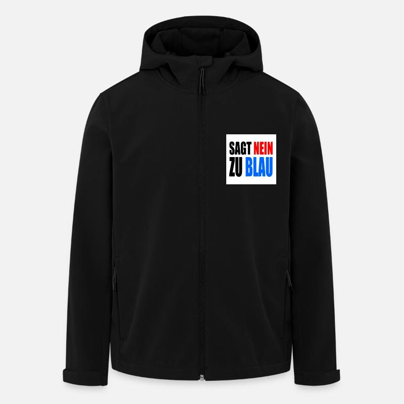 says no to blue - Men’s Recycled Softshell Jacket by Stanley/Stella - black