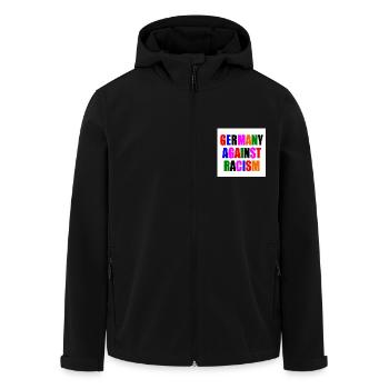 Germany against racism - Recycelte Männer Softshell-Jacke von Stanley/Stella - Schwarz - Vorne - AI Model Male 185 light (185cm)
