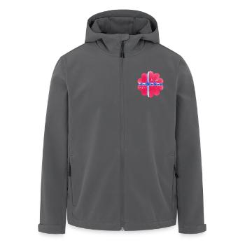 Norway Norway Flag Flowers - Men’s Recycled Softshell Jacket by Stanley/Stella - black - Front - AI Model Male 185 light (185cm)