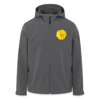 Fleur de pissenlit Fleur jaune - Veste softshell homme en polyester recyclé Stanley/Stella - noir - Devant - AI Model Male 185 light (185cm)
