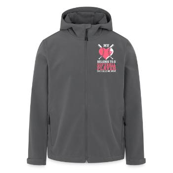 Softball Mutter Softball Mama - Recycelte Männer Softshell-Jacke von Stanley/Stella - Schwarz - Vorne - AI Model Male 185 light (185cm)