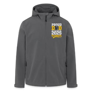 Class of 2025 - Men’s Recycled Softshell Jacket by Stanley/Stella - black - Front - AI Model Male 185 light (185cm)