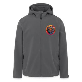 Drachenmotiv Drache mit Hörnern - Recycelte Männer Softshell-Jacke von Stanley/Stella - Schwarz - Vorne - AI Model Male 185 light (185cm)