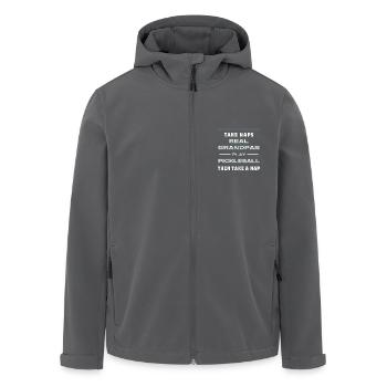 Lustiger Pickleball-Spruch "Senior Player Cool Grandpa" - Recycelte Männer Softshell-Jacke von Stanley/Stella - Schwarz - Vorne - AI Model Male 185 light (185cm)