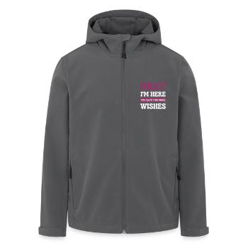 Okay I'm Here You Have Two More Wishes Funny Quote - Men’s Recycled Softshell Jacket by Stanley/Stella - black - Front - AI Model Male 185 light (185cm)