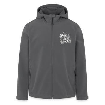 Papa backt das schon - unser backender Papa - Recycelte Männer Softshell-Jacke von Stanley/Stella - Anthrazit - Vorne - AI Model Male 185 light (185cm)