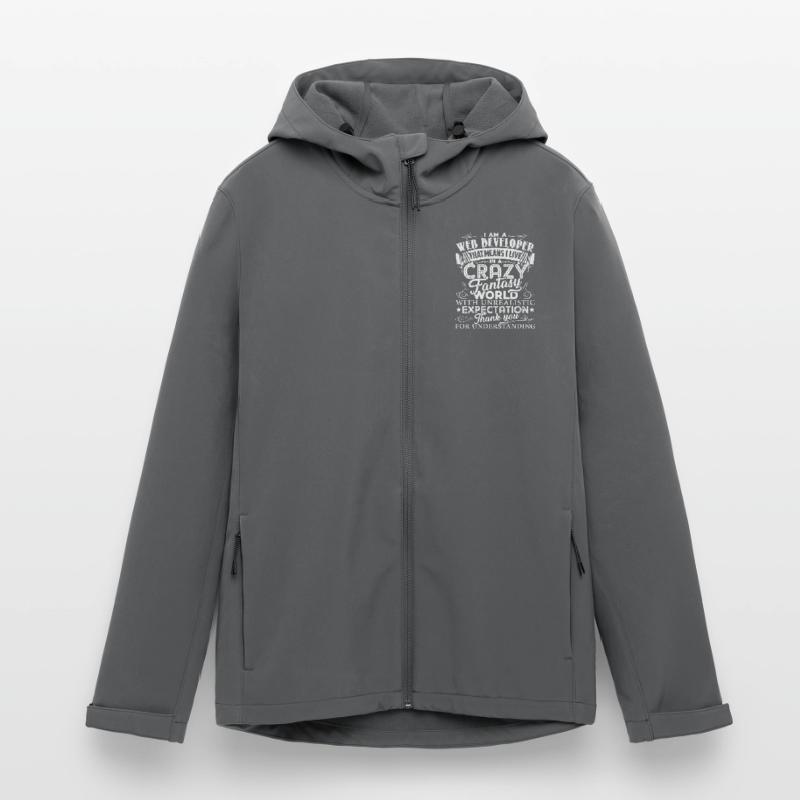 Web Developer I Am A Web Developer Men’s Recycled Softshell Jacket Discoverer by Stanley/Stella
