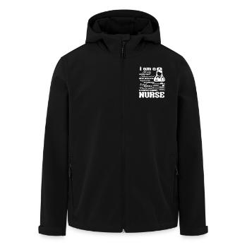 Nurse I Am A Strong Nurse - Men’s Recycled Softshell Jacket by Stanley/Stella - black - Front - AI Model Male 185 light (185cm)