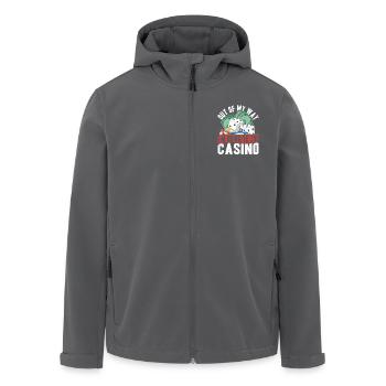 Out of My Way Go to Casino Gambler Gift - Men’s Recycled Softshell Jacket by Stanley/Stella - anthracite - Front - AI Model Male 185 light (185cm)