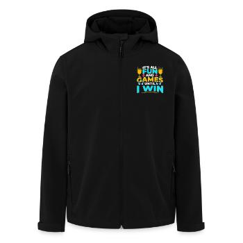 Brettspiele Win Game Night Winning - Recycelte Männer Softshell-Jacke von Stanley/Stella - Schwarz - Vorne - AI Model Male 185 light (185cm)
