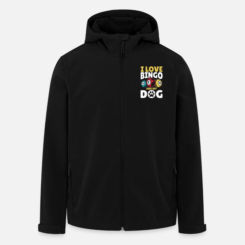 Ich liebe Bingo und meinen Hund - Recycelte Männer Softshell-Jacke von Stanley/Stella - Schwarz