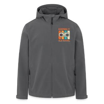 Gamer Vintage 80er 90er Arcade Gaming - Recycelte Männer Softshell-Jacke von Stanley/Stella - Schwarz - Vorne - AI Model Male 185 light (185cm)