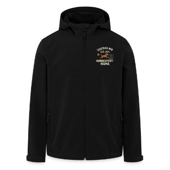 Hundesport Mama Agility Hund Shirt Geschenk - Recycelte Männer Softshell-Jacke von Stanley/Stella - Schwarz - Vorne - AI Model Male 185 light (185cm)
