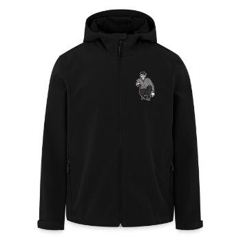 Petanque Spieler Rechtshänder - Recycelte Männer Softshell-Jacke von Stanley/Stella - Schwarz - Vorne - AI Model Male 185 light (185cm)