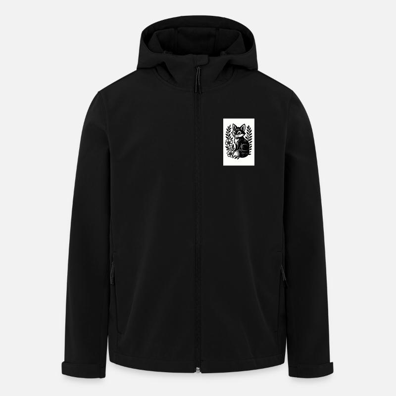 Fox in the Blossom Dance - Men’s Recycled Softshell Jacket by Stanley/Stella - black