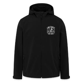 Chèvres et danse en ligne Chèvre drôle avec Stetson - Veste softshell homme en polyester recyclé Stanley/Stella - noir - Devant - AI Model Male 185 light (185cm)
