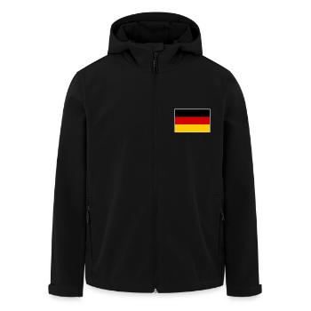 Germany flag - Men’s Recycled Softshell Jacket by Stanley/Stella - black - Front - AI Model Male 185 light (185cm)