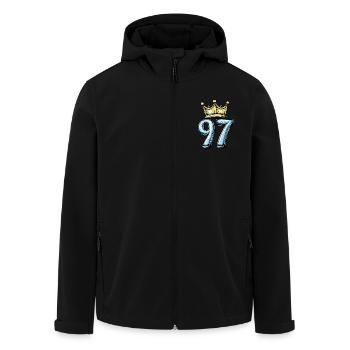 97 Nombre Couronne - Veste softshell homme en polyester recyclé Stanley/Stella - noir - Devant - AI Model Male 185 light (185cm)