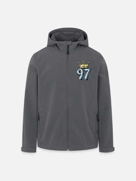 97 Number Krone - Men’s Recycled Softshell Jacket by Stanley/Stella - black